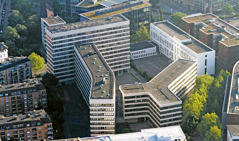 Aerial view of the Hamburg Authority for Traffic and Mobility building