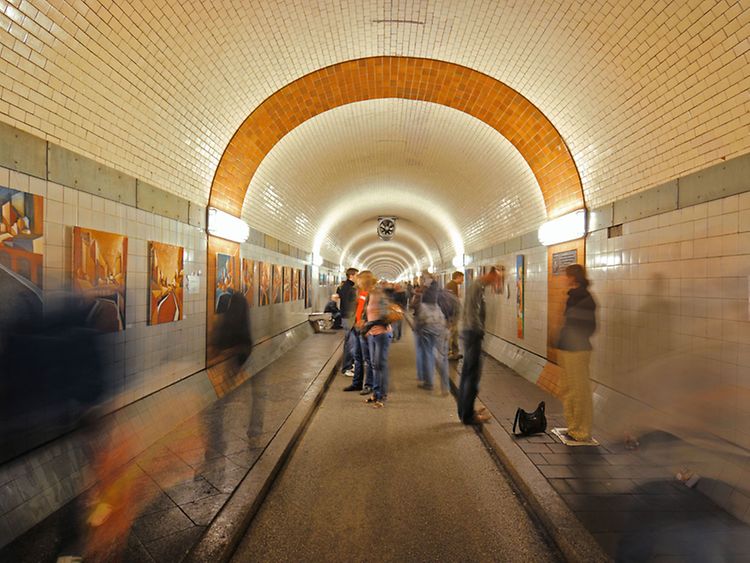  Walk under the water - visit the Old Elbe Tunnel