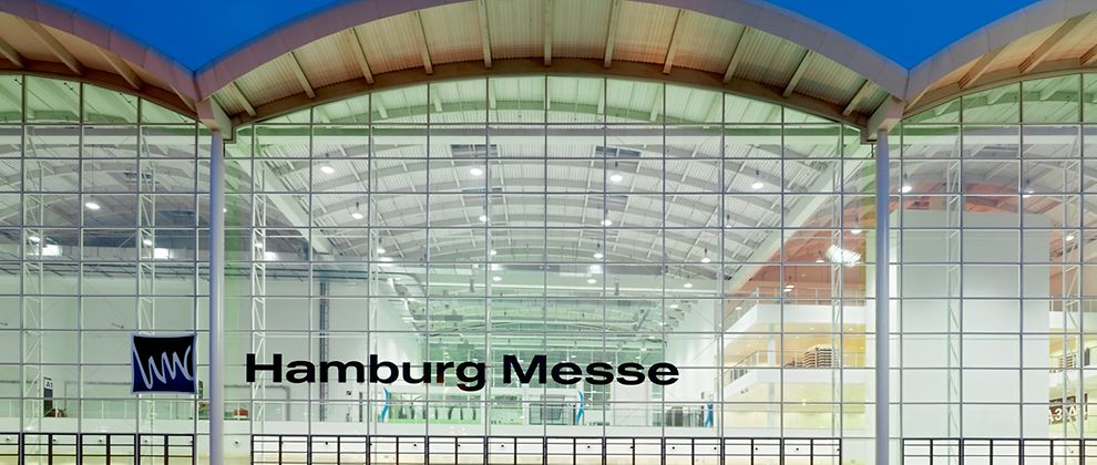  The main entrance of Hamburg's Messehallen convention centre