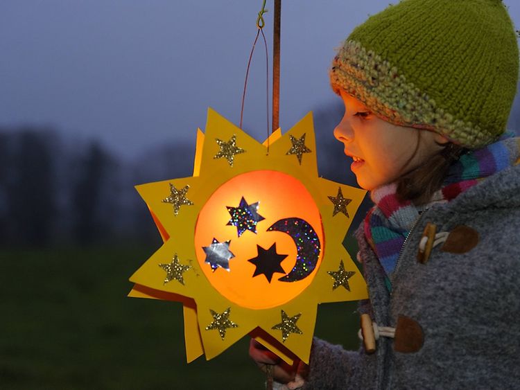  Child with ornated lantern